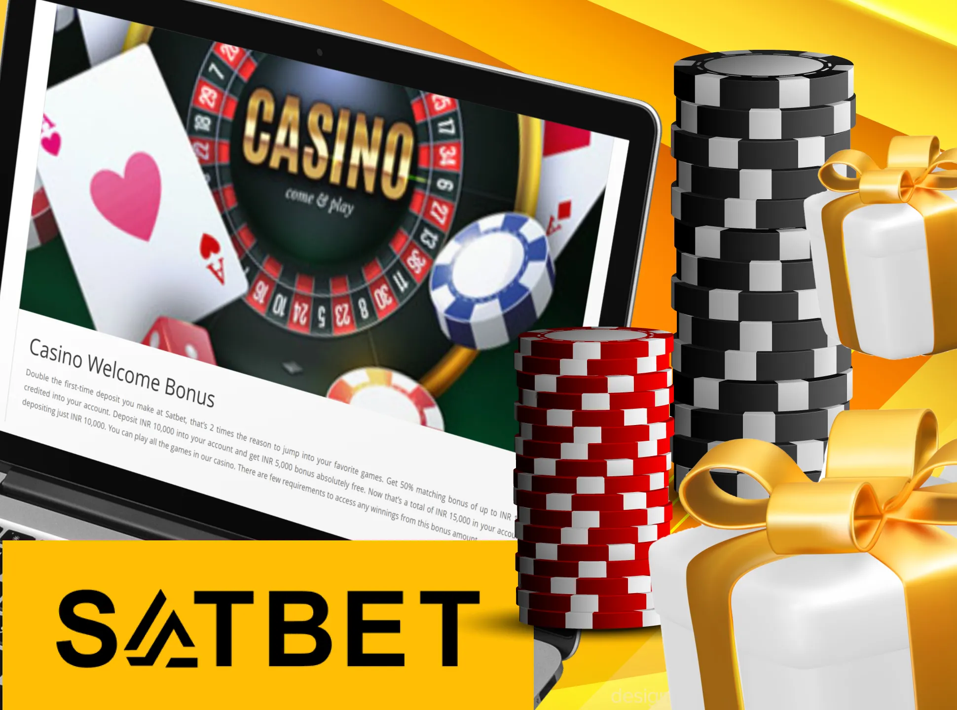 Get your casino welcome bonus after making first deposit at Satbet.