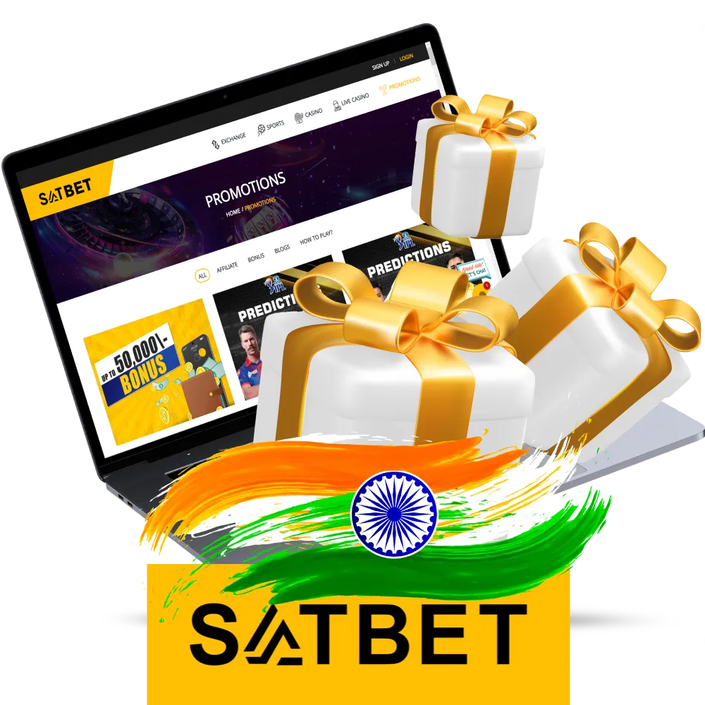 Satbet provides huge variety of bonuses for claiming.