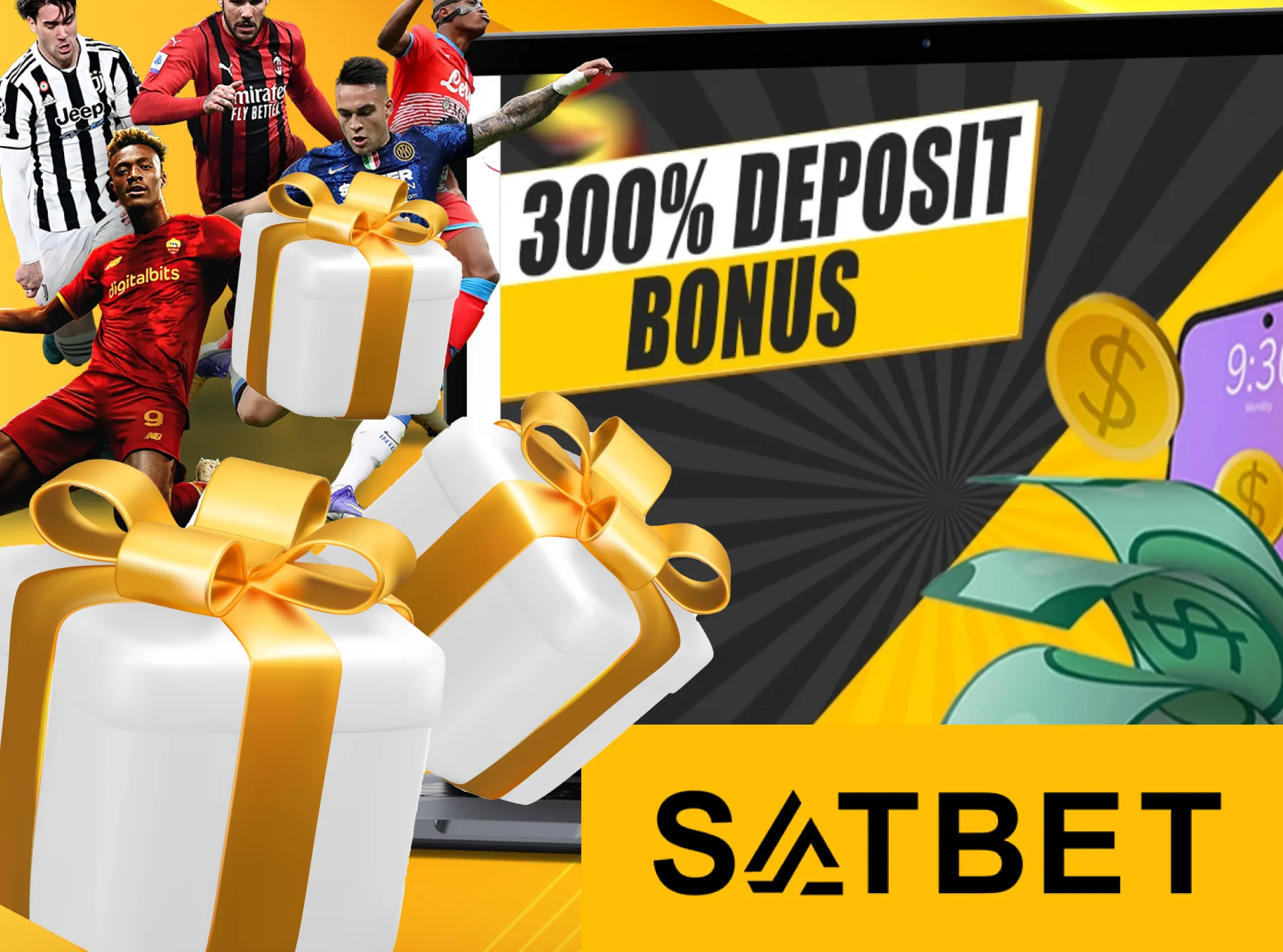 Win your Satbet sports deposit bonus by betting on sports.