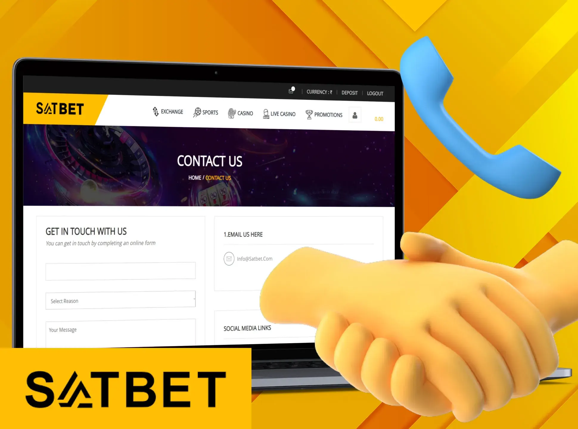 Contact Satbet affilaites staff if you have problems with something.