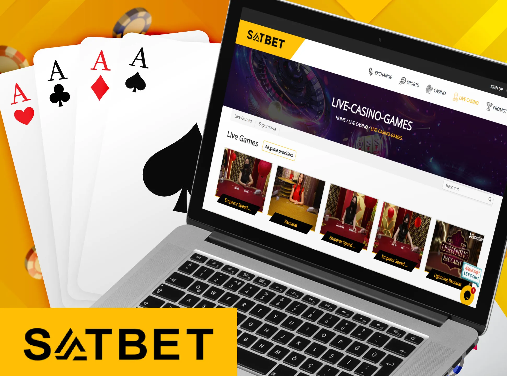 Play popular Baccarat games in India in the Satbet casino.