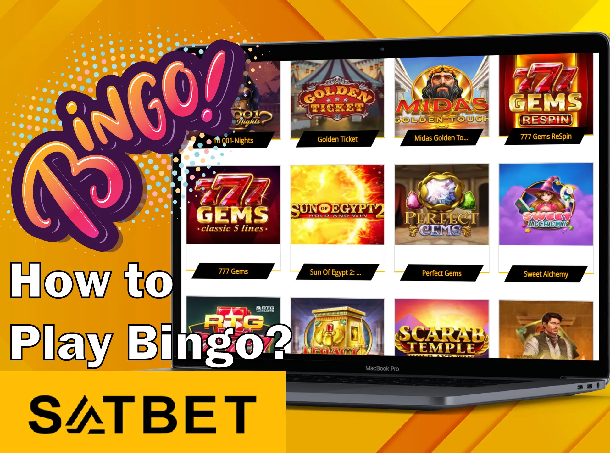 Learn how to play Bingo games in the Satbet casino.