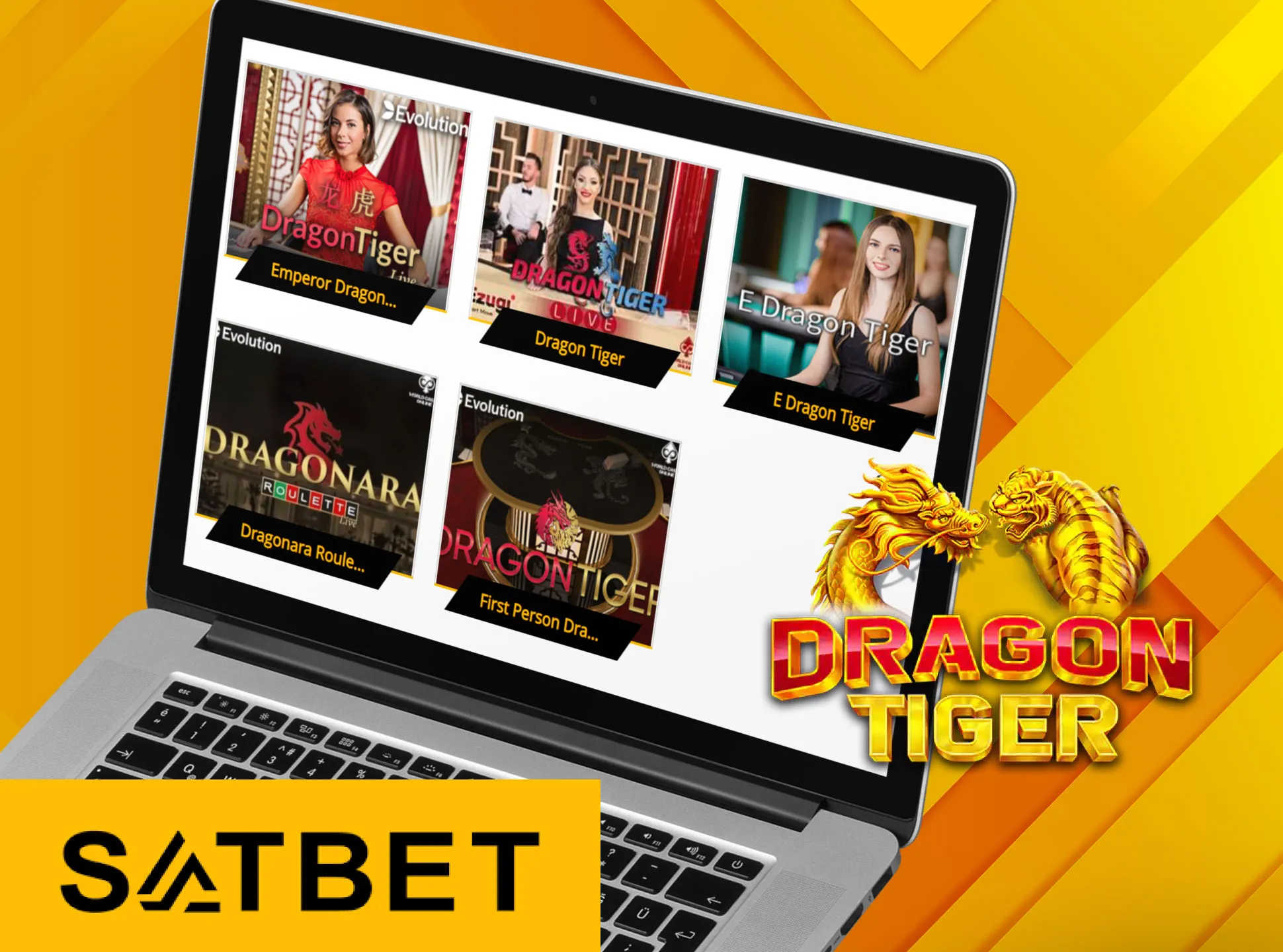 In the live casino section, you can play the game of Dragon&Tiger with a real dealer.