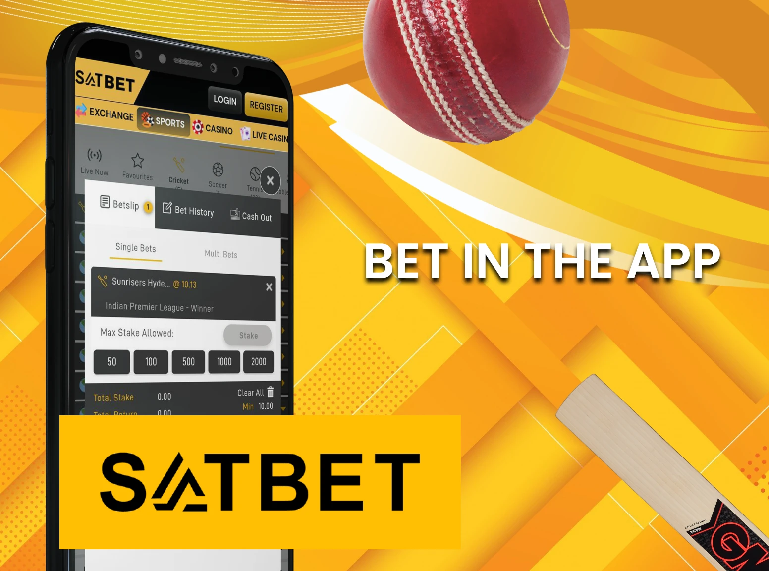 You can place bets on IPL 2024 using the Satbet app.