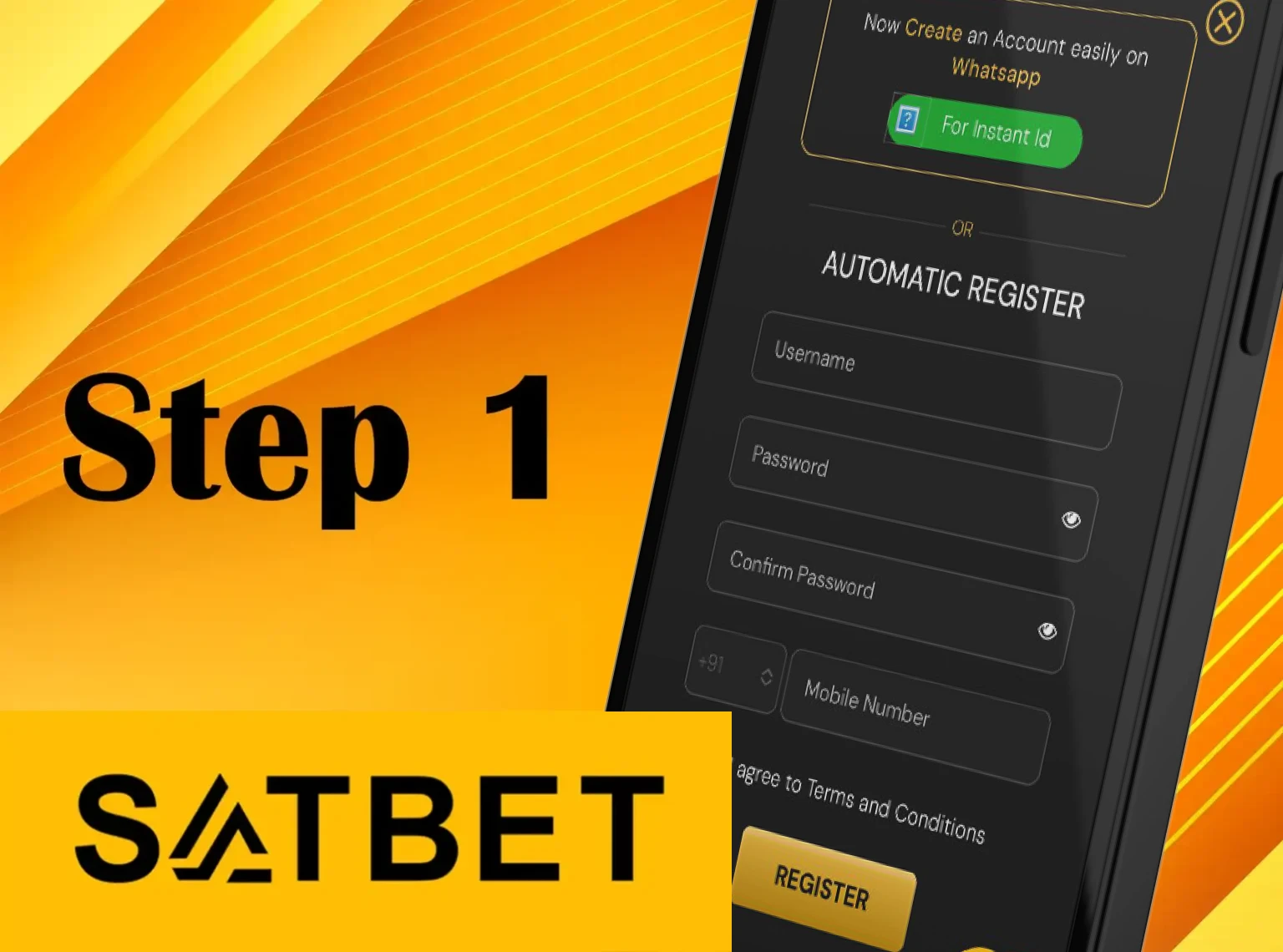 Log in or register at Satbet.