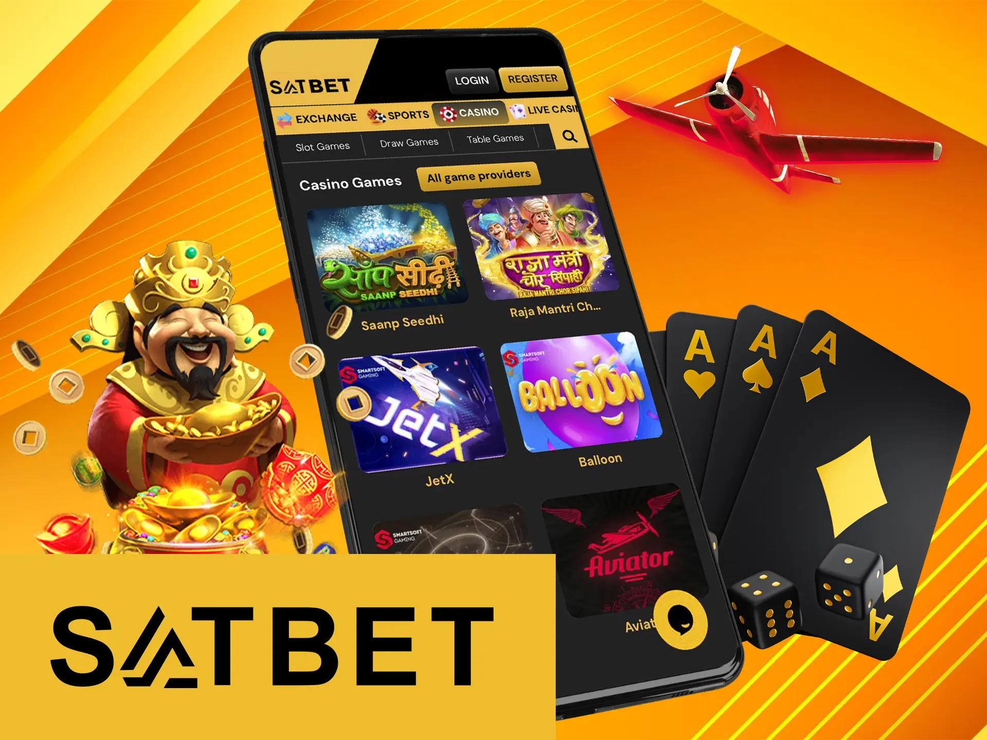 Play and enjoy the best gambling games available on the Satbet app.