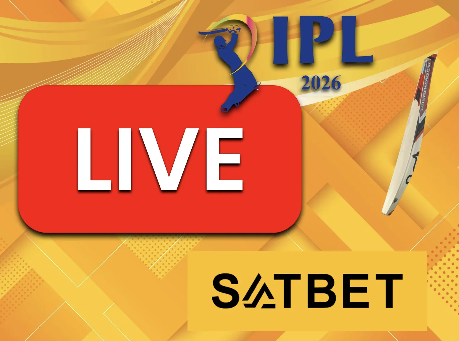 You can place bets on IPL 2026 live events at Satbet.